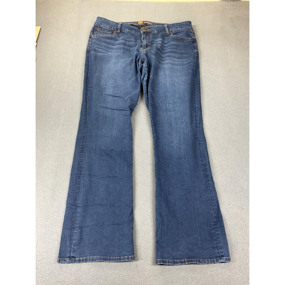 KUT From The Kloth Jeans Womens 16W Blue Bootcut High Rise Relaxed Stretch Denim